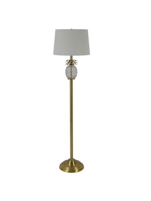 54" Dalila Pineapple Font Floor Lamp Gold - Decor Therapy