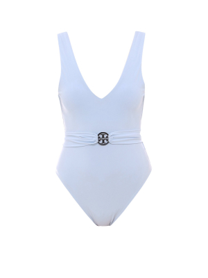 Tory Burch Miller Plunge One-piece Swimsuit