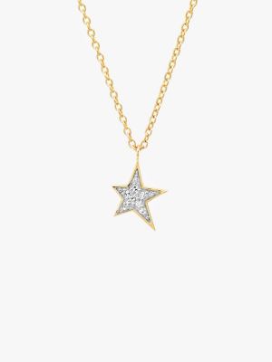 Diamond Star Charm Necklace