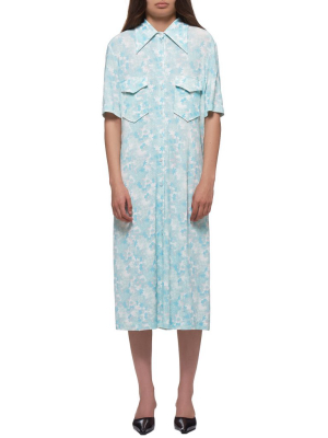 Printed Jersey Shirtdress (wd030w-pvj-floral)