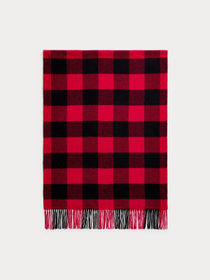 Polo Ralph Plaid Knitted Scarf