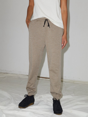 Houndstooth Sweatpant In Camel