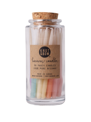 Knot & Bow Ombre Jar Of Beeswax Party Candles