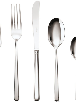 Linear 5-piece Place Setting, Stainless Steel