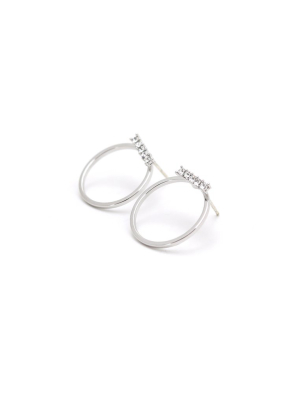 Circle Crystal Earrings