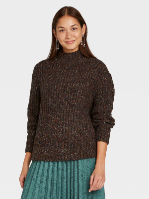 Women's Mock Turtleneck Pullover Sweater - A New Day™