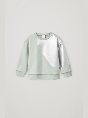 Organic Cotton Metallic Printed Sweatshirt