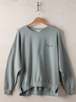 Magnolia Script Dusty Green Sweatshirt