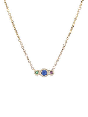 Blue Sapphire Journey Necklace