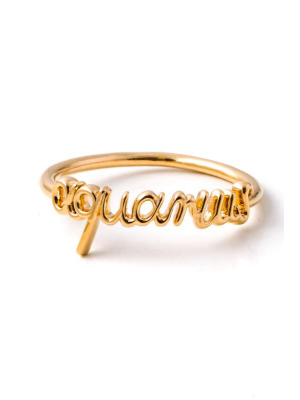 Aquarius Zodiac Ring