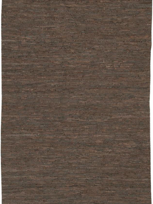 Saket Collection Hand-woven Area Rug In Brown