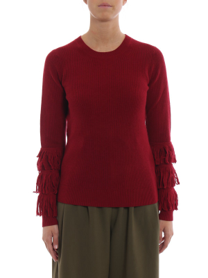 Michael Michael Kors Fringed Sleeve Sweater