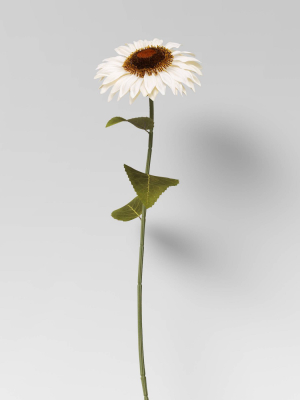 24" Artificial Sunflower Stem White - Threshold™