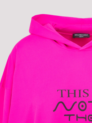 Balenciaga This Is Not Printed Hooded T-shirt