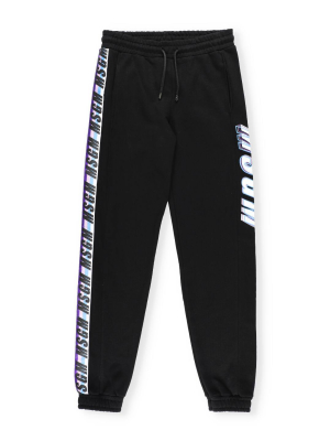 Msgm Kids Logo Printed Drawstring Sweatpants