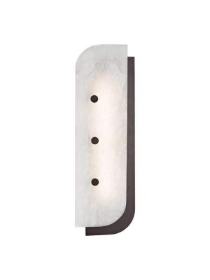 Yin & Yang 1 Light Large Led Wall Sconce Old Bronze