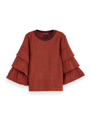 Ruffle Sleeve T-shirt