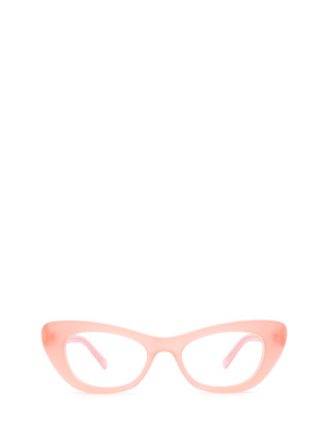 Lesca Doro Cat-eye Frame Glasses