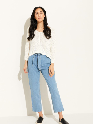 Coren Denim Paperbag Pant