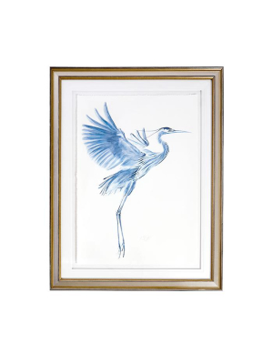 Soaring Heron Watercolor