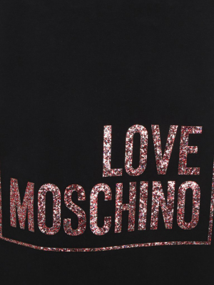 Love Moschino Logo Print T-shirt Dress