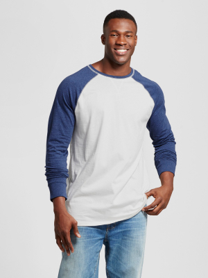 Men's Big & Tall Standard Fit Long Sleeve Crew Neck Baseball T-shirt - Goodfellow & Co™