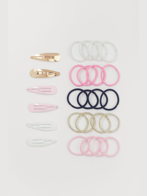 Hair Elastics And Clips