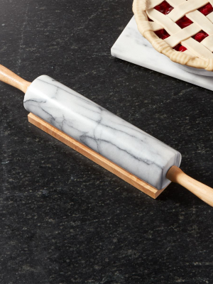 French Kitchen Marble Rolling Pin With Stand