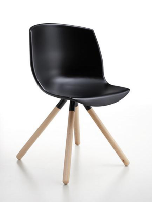 Cocoon Chair With Wood Base