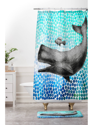 New Friends 3 Shower Curtain Aqua - Deny Designs