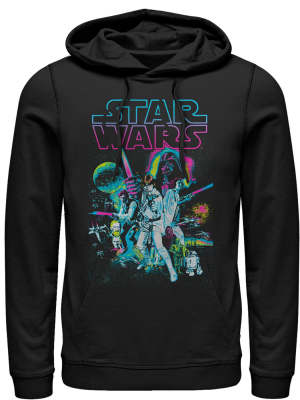 Men's Star Wars Neon Collage Pull Over Hoodie