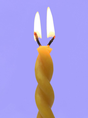 Twin Flame Beeswax Candle