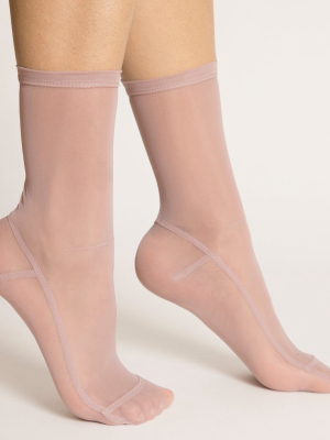 Darner Solid Blush Mesh Socks