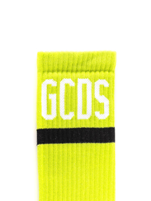 Gcds Logo Intarsia Crew Socks