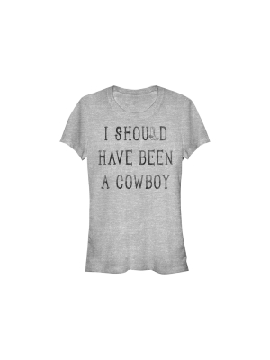 Junior's Chin Up Halloween Cowboy Costume T-shirt