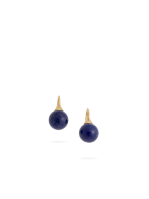 Marco Bicego® Africa Boule Collection 18k Yellow Gold And Lapis French Wire Earrings