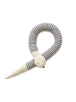 Snake-white/indigo Stripes-os