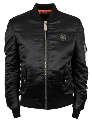 Philipp Plein Logo Patch Bomber Jacket