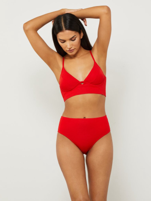 Charlie Textured High-waisted Bottom