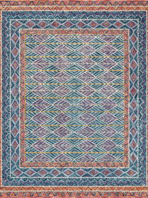 Loloi Justina Blakeney Priti Rug - Teal/fiesta