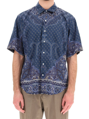 Etro Paisley Printed Short Sleeve Shirt