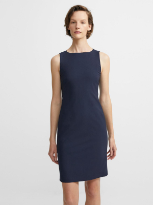 Sheath Dress In Stretch Wool