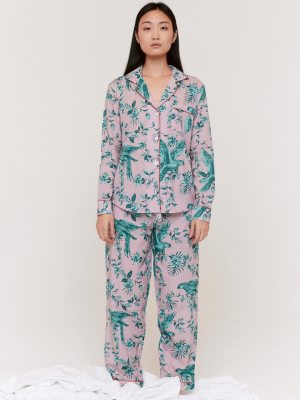 Long Pyjama Set The Bromley Parrot Pink/blue