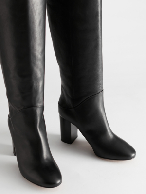 Chrome Free Tanned Leather Knee High Boots