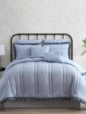 Modern Threads 7-piece Seersucker Comforter Set.