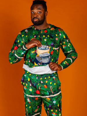 The Christmas Tree Camo | Men's Christmas Print Pajama Top