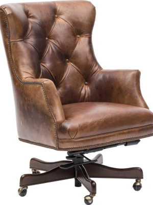 Bradley Executive Leather Office Chair, Parthenon Temple