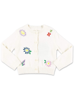 Stella Mccartney Kids Embroidered Flowers Cardigan