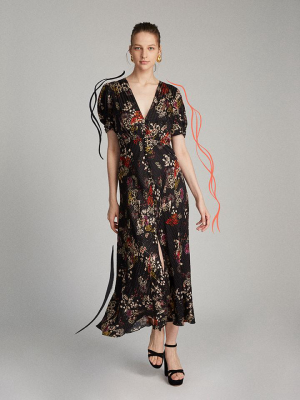 Lea Long Dress In Efflorescence