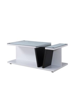 Lofton Contemporary Coffee Table Black/white - Iohomes